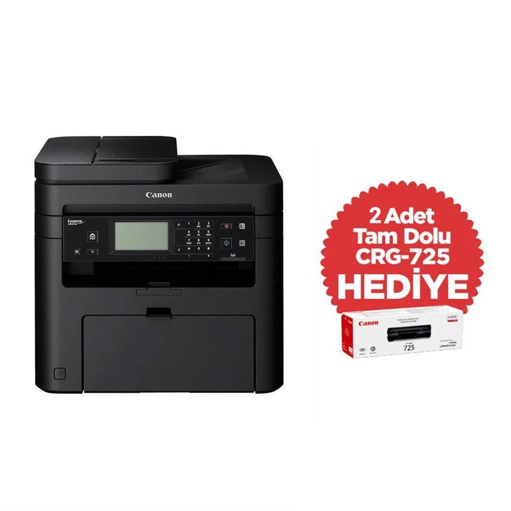 Canon MF-237W Lazer Çok Fonksiyonlu Yazıcı Yazıcı / Tarayıcı / Fotokopi / Fax LAN • Wi-Fi • USB (Ekstra 2 Toner Hediyeli)