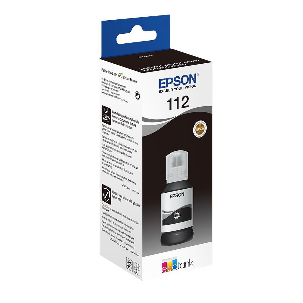 EPSON T112  Siyah Orjinal Mürekkep