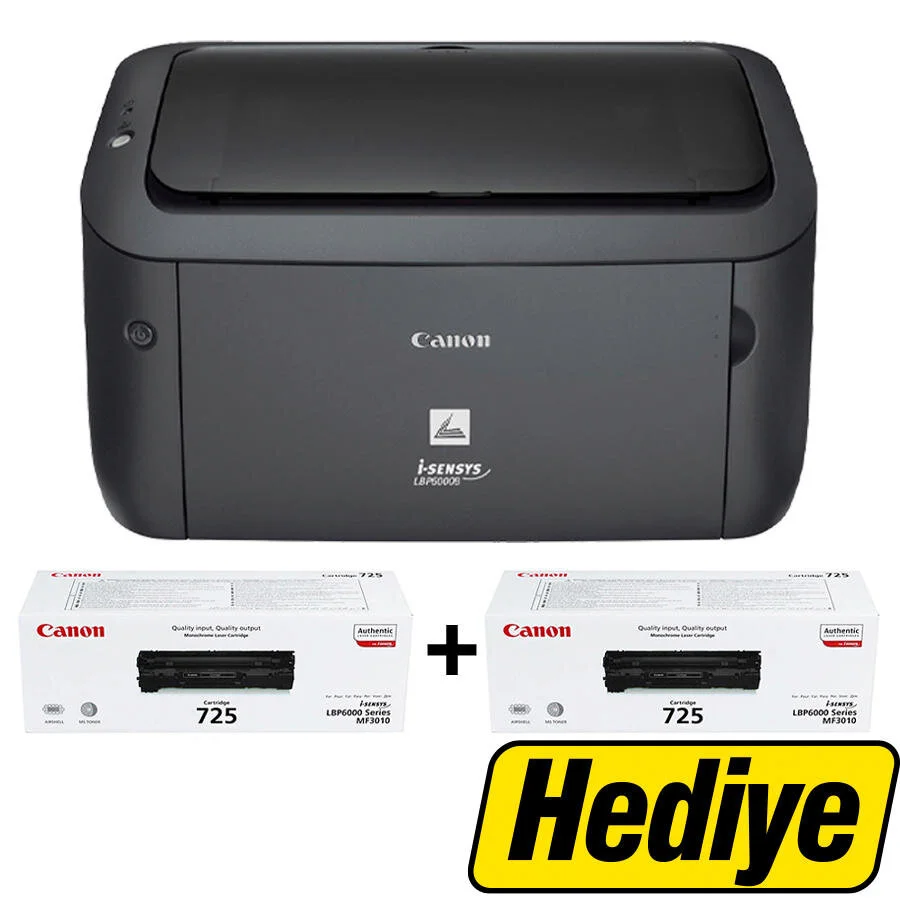 Canon LBP-6030B A4 Siyah Lazer Yazıcı USB (Ekstra 2 Toner Hediyeli)